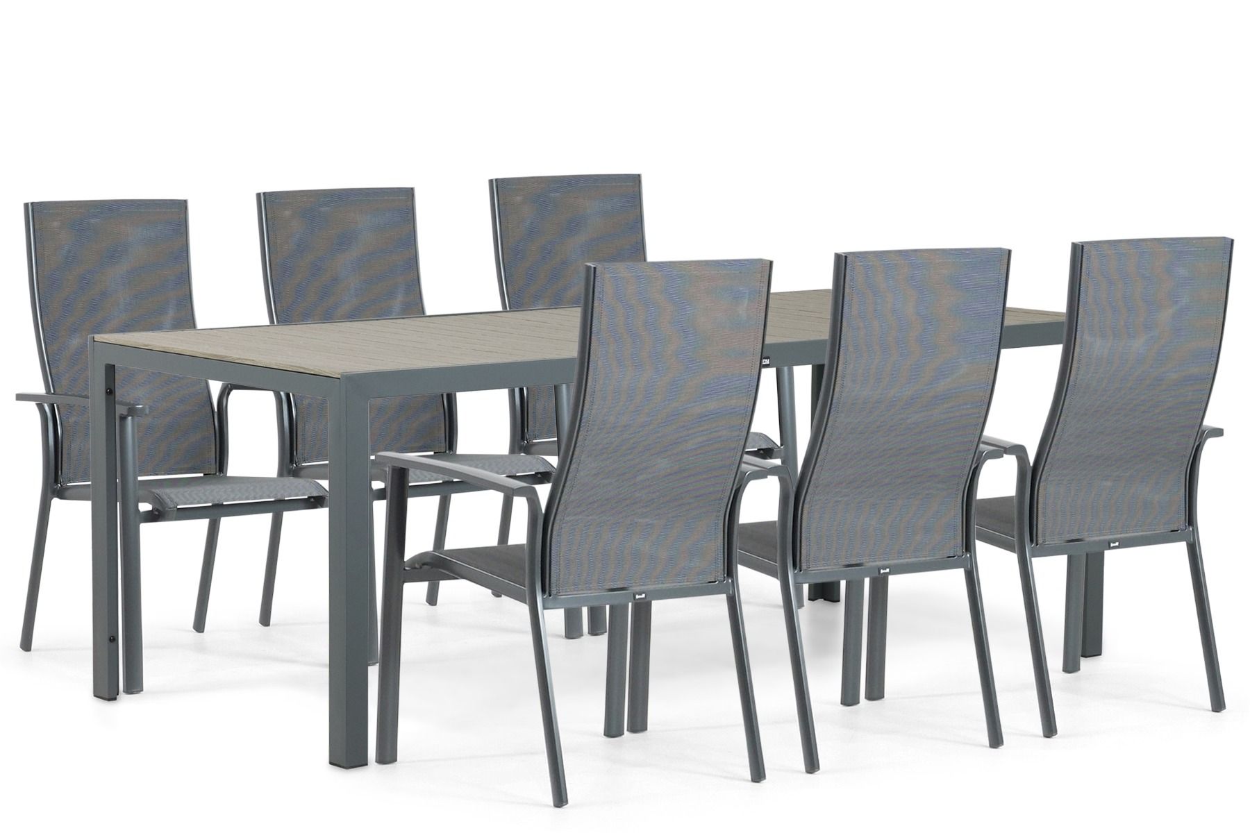 Hartman Sitges/Solare 200 cm dining tuinset 7-delig