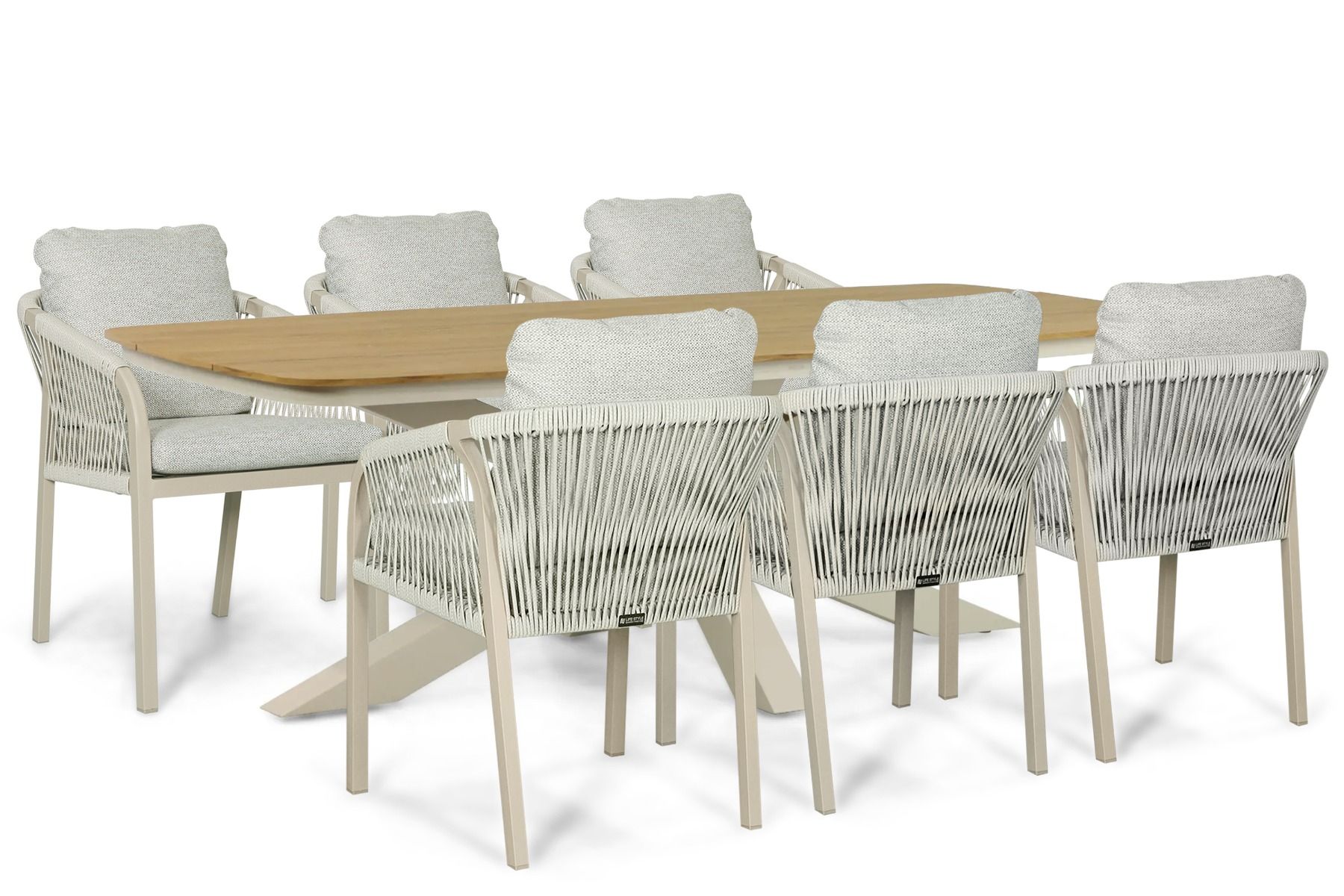 Lifestyle Biagio/Camila 220x100 cm dining tuinset 7-delig