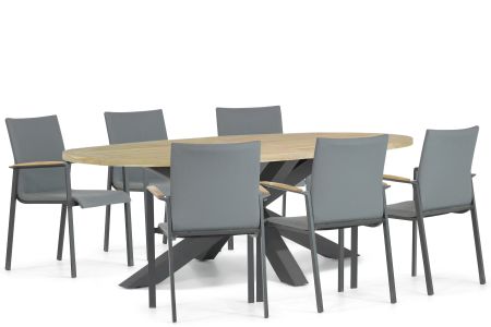 Lifestyle Brandon/Brookline 240 cm dining tuinset 7-delig