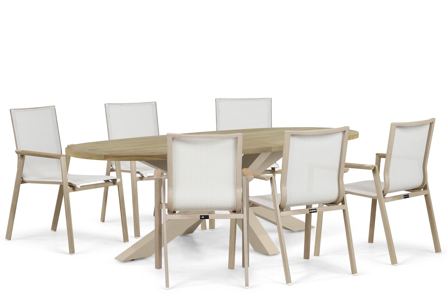 Lifestyle Fiora/Brookline 240x120 cm dining tuinset 7-delig
