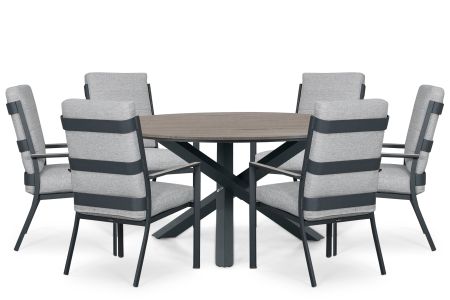Lifestyle Lecce/Ancona 150 cm dining tuinset 7-delig