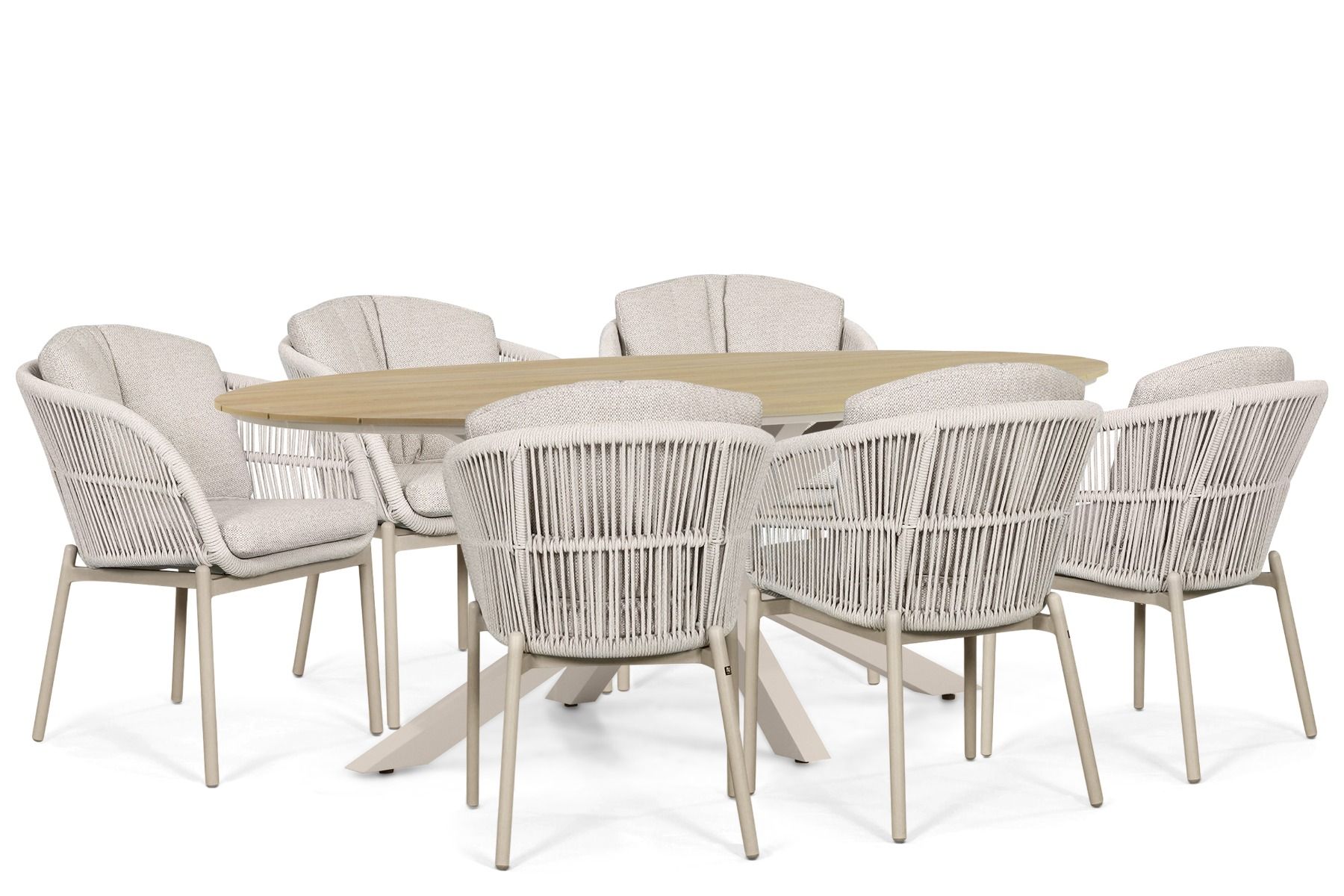 Lifestyle Monaco/Matara 220x115 cm dining tuinset 7-delig