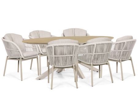 Lifestyle Monaco/Matara 220x115 cm dining tuinset 7-delig