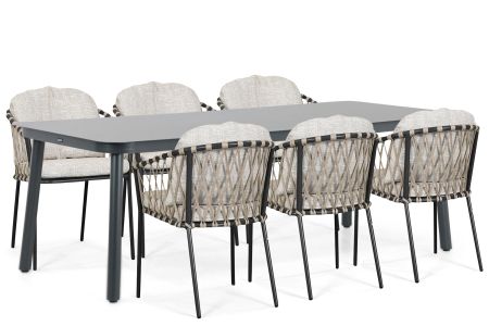 Lifestyle Morano/Tavano 220x90 cm dining tuinset 7-delig