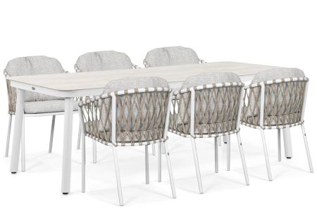 Lifestyle Morano/Tavona 220x90 cm dining tuinset 7-delig