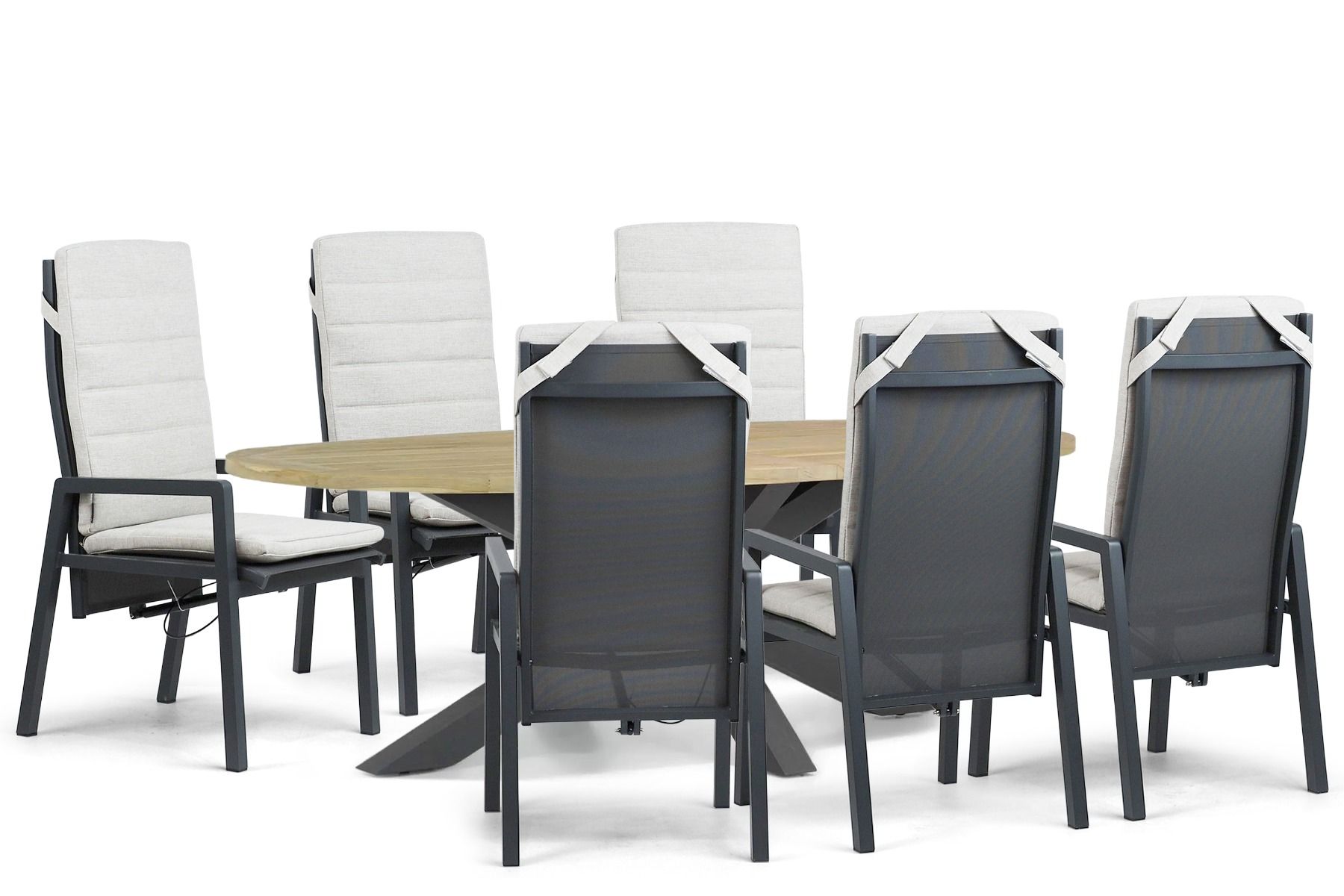 Lifestyle Vivaro/Brookline 240x120 cm dining tuinset 7-delig