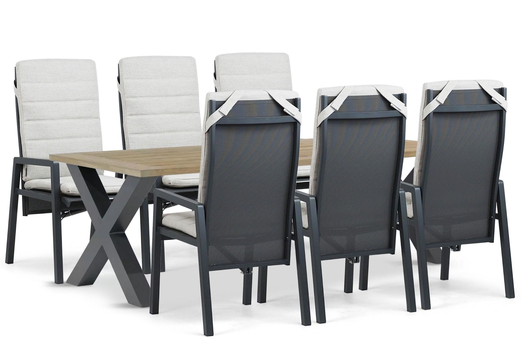 Lifestyle Vivaro/Cardiff 240x100 cm dining tuinset 7-delig