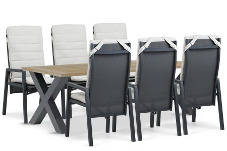 Lifestyle Vivaro/Cardiff 240x100 cm dining tuinset 7-delig