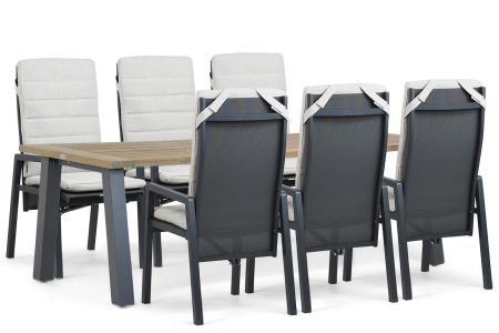 Lifestyle Vivaro/Cardiff 240x100 cm dining tuinset 7-delig