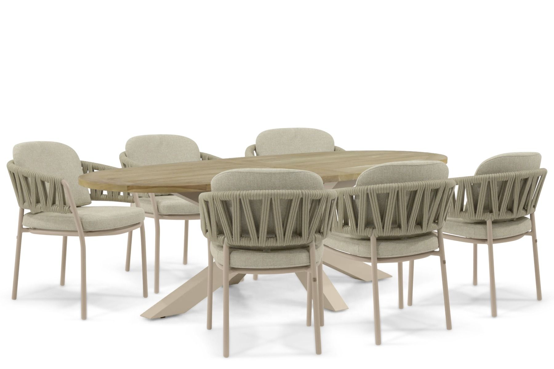 4 Seasons Outdoor Calma/Brookline 240x120 cm dining tuinset 7-delig