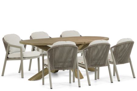 Santika Guss/Boston 240 cm dining tuinset 7-delig