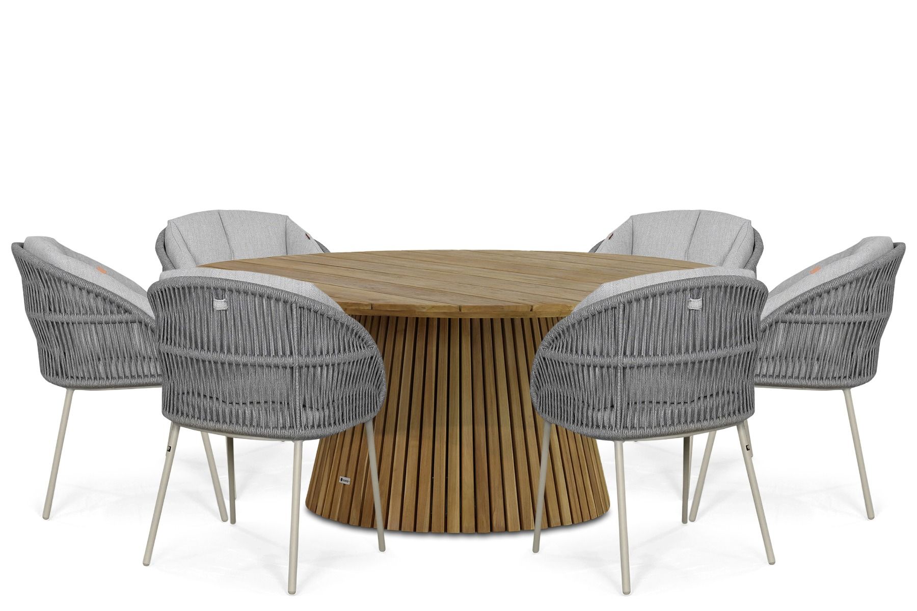Santika Pebble/Fungo 180 cm dining tuinset 7-delig