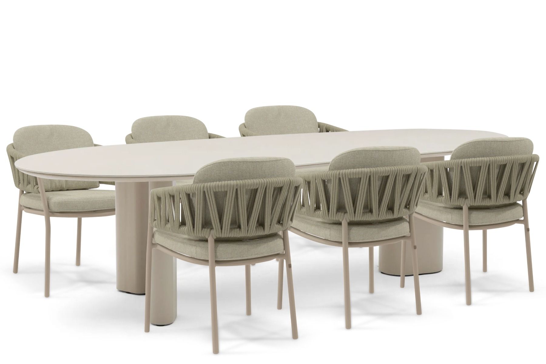 4 Seasons Outdoor Calma/Weave 240x120 cm dining tuinset 7-delig