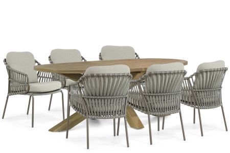 4 Seasons Outdoor Capalbio/Boston 240 cm dining tuinset 7-delig
