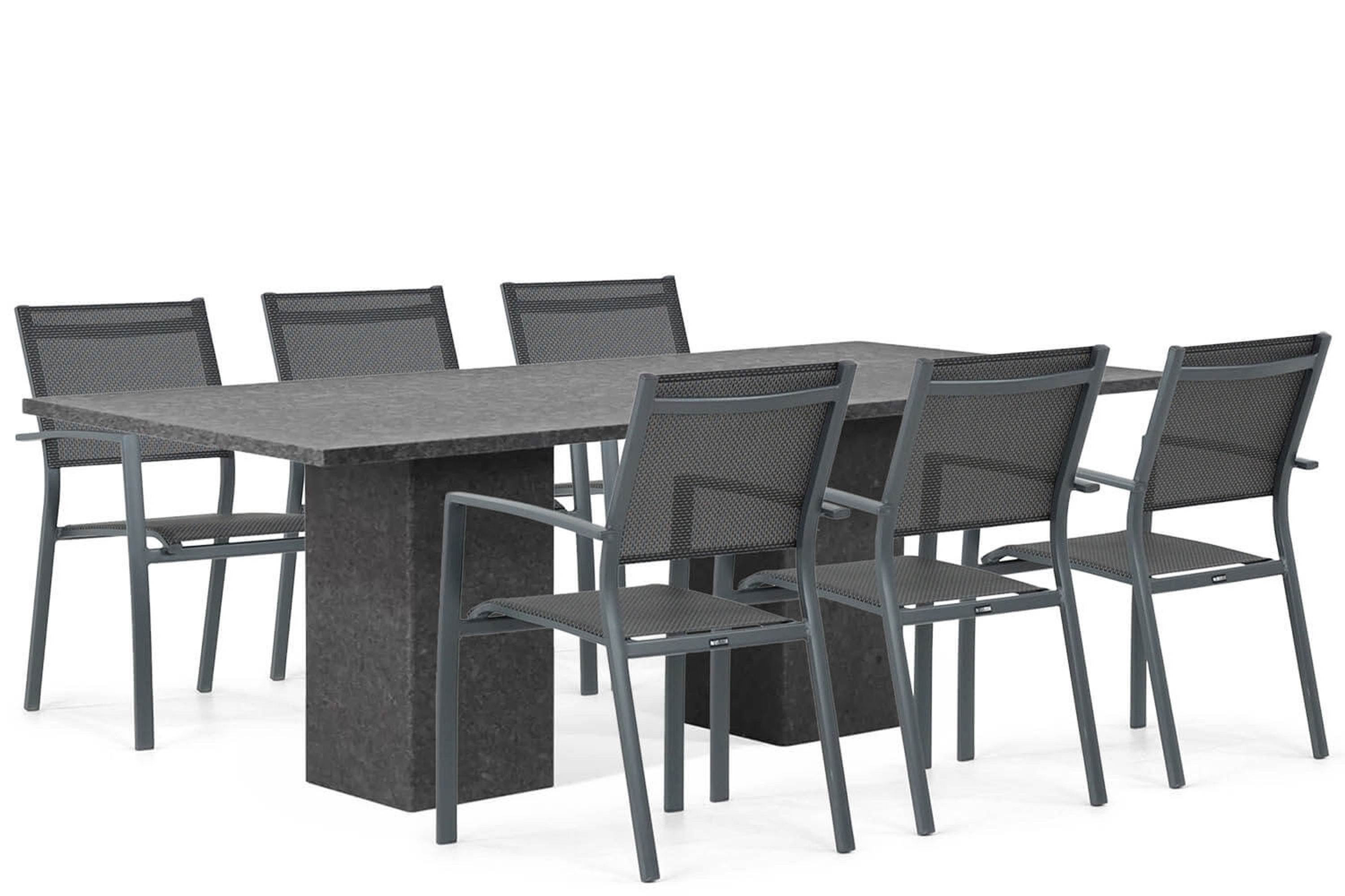 Lifestyle Sella/Graniet 220 cm dining tuinset 7-delig
