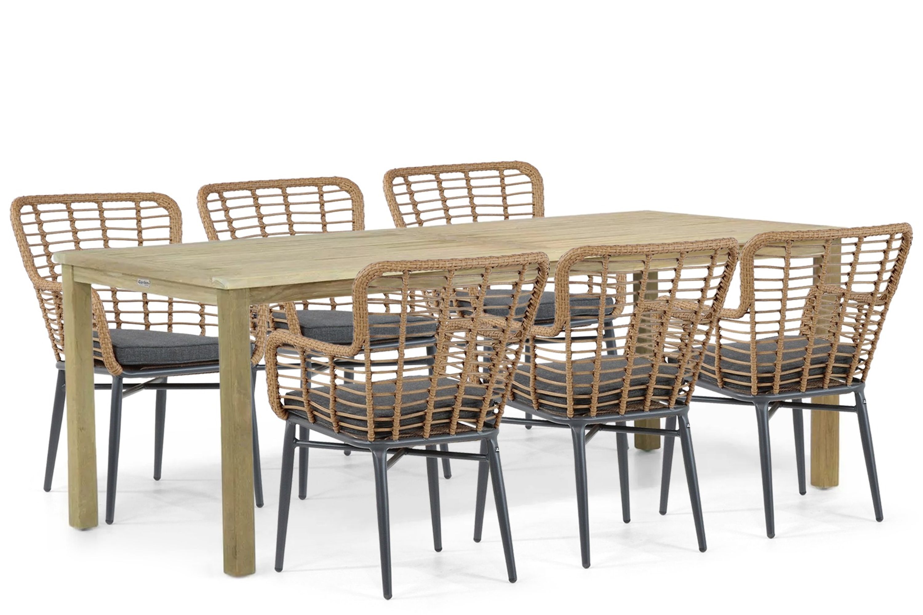 De Laan Toledo/Weston 210 cm dining tuinset 7-delig
