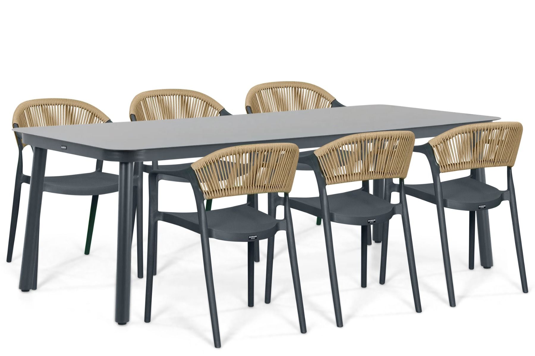 Domani Toscano/Tavano 220x90 cm dining tuinset 7-delig
