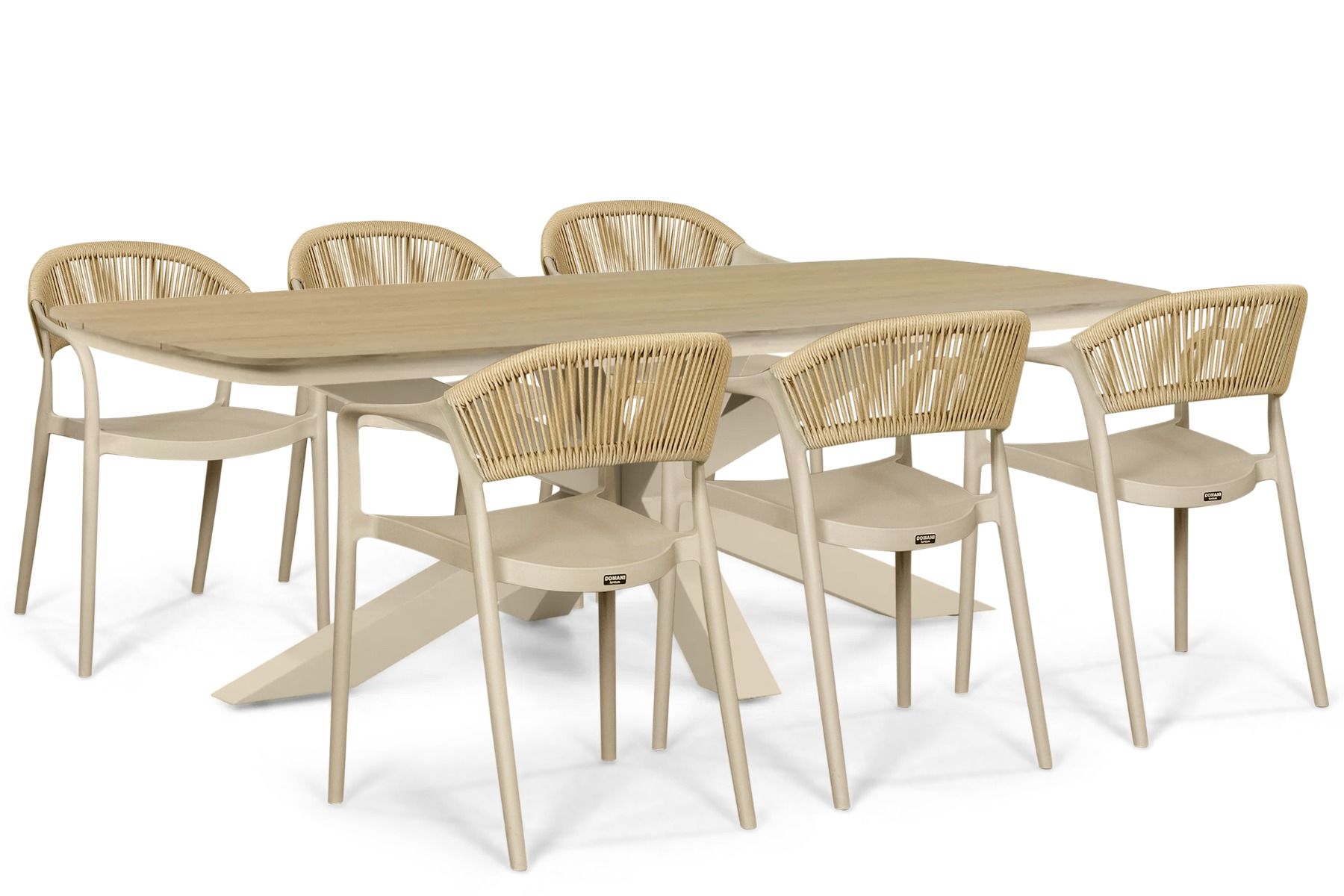 Domani Toscano/Camila 220x100 cm dining tuinset 7-delig