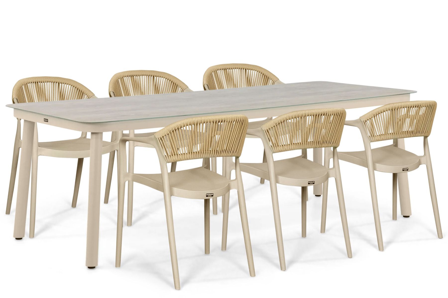 Domani Toscano/Tavano 220x90 cm dining tuinset 7-delig