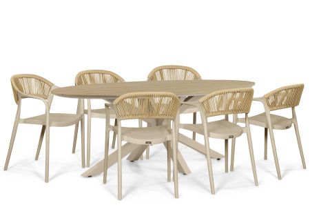 Domani Toscano/Matara 220x115 cm dining tuinset 7-delig