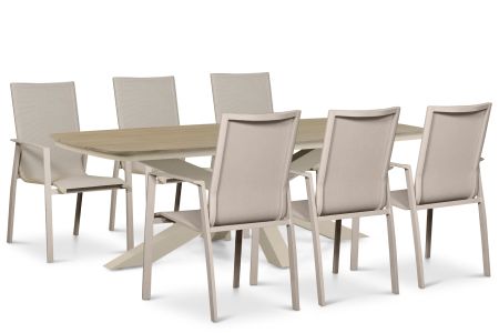 Lifestyle Ultimate/Camila 220x100 cm dining tuinset 7-delig