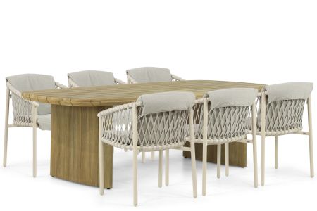 4 Seasons Outdoor Allora/Falcon 240 cm dining tuinset 7-delig