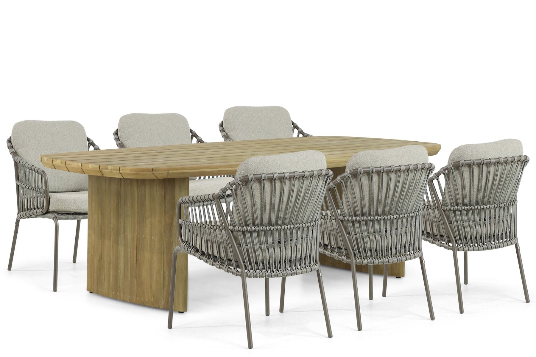 4 Seasons Outdoor Capalbio/Falcon 240 cm dining tuinset 7-delig