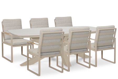 Lifestyle Alessio/Belluno 220x100 cm dining tuinset 7-delig