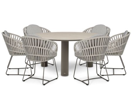 Santika Amara/Trino 158 cm dining tuinset 7-delig