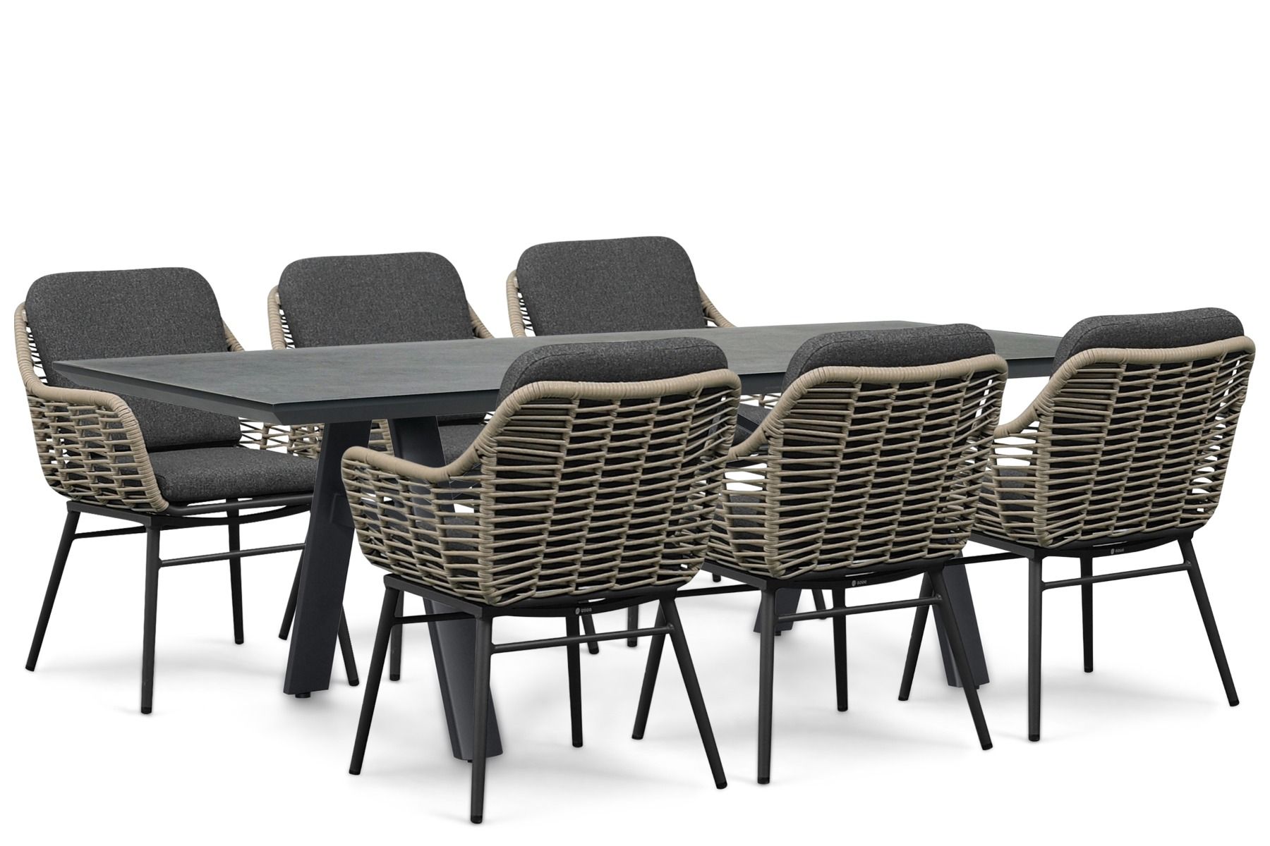 Coco Antoni/Monza 230x100 cm dining tuinset 7-delig