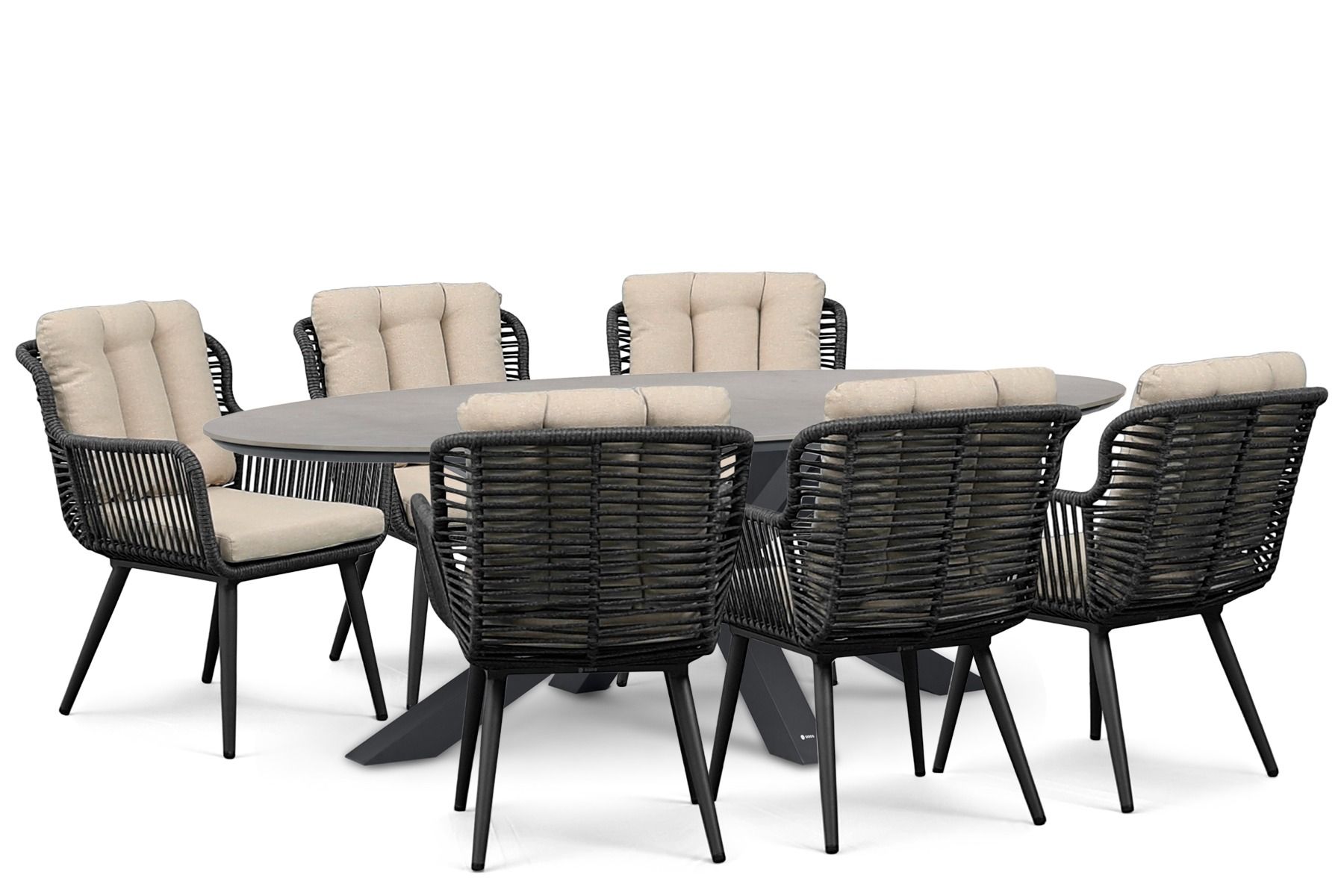 Coco Custa/Lunea 240x120 cm dining tuinset 7-delig