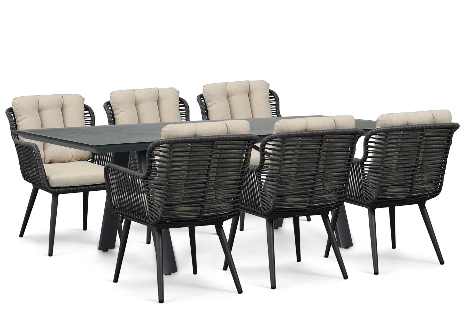 Coco Custa/Monza 230x100 cm dining tuinset 7-delig