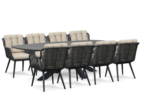 Coco Custa/Voyage 300x120 cm dining tuinset 9-delig