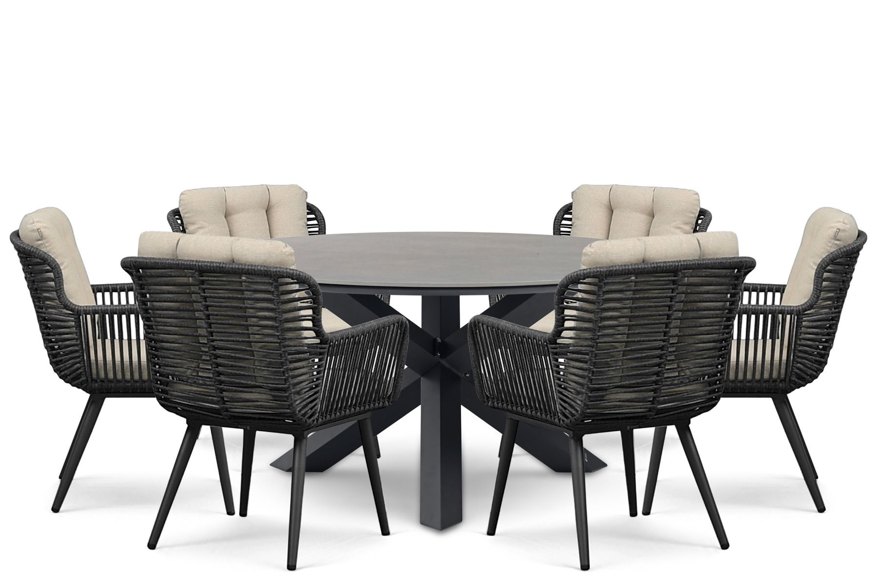 Coco Custa/Xento 150 cm dining tuinset 7-delig