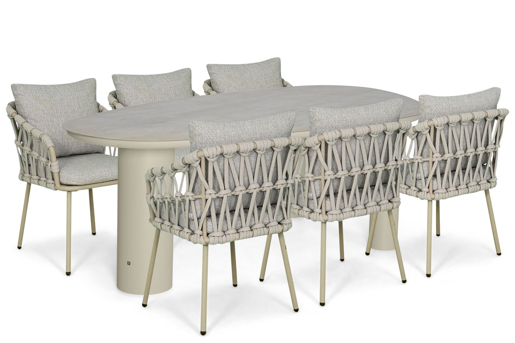 Coco Oliva/Guave 240x120 cm dining tuinset 7-delig