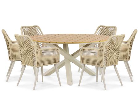 Coco Vedra/Ancona 150 cm dining tuinset 7-delig