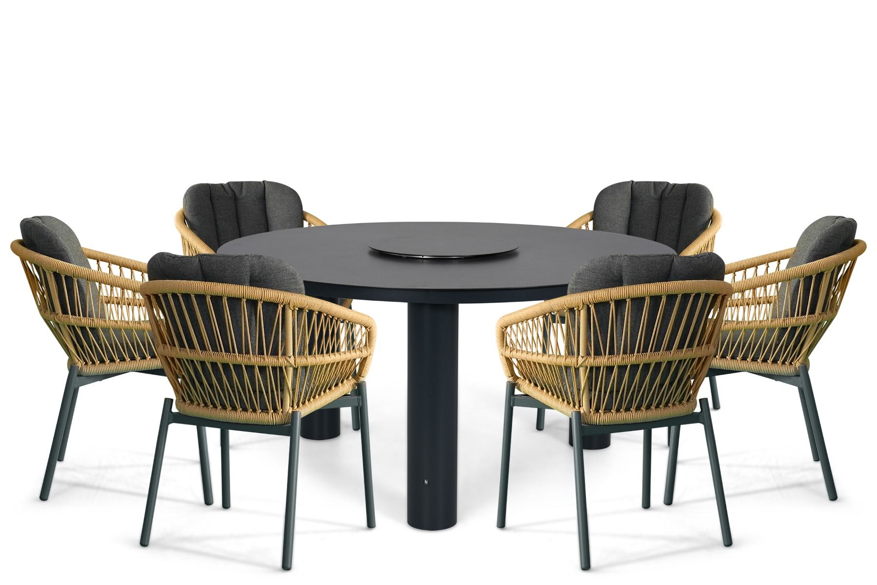 De Laan Malaga/Arancia 150 cm dining tuinset 7-delig