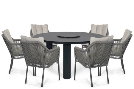 De Laan Marbella/Arancia 150 cm dining tuinset 7-delig