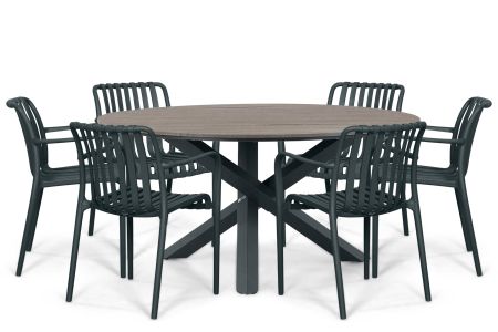 Domani Alba/Arancia 125 cm dining tuinset 5-delig