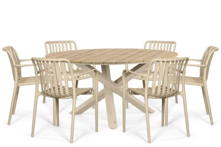 Domani Alba/Ancona 150 cm dining tuinset 7-delig