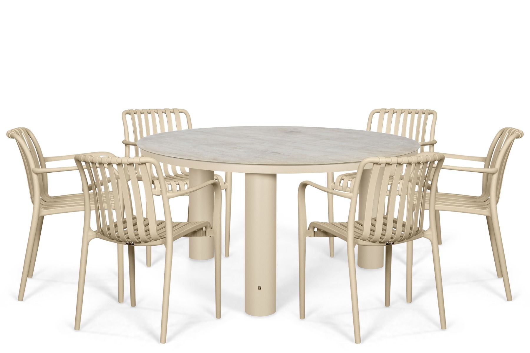 Domani Alba/Arancia 150 cm dining tuinset 7-delig