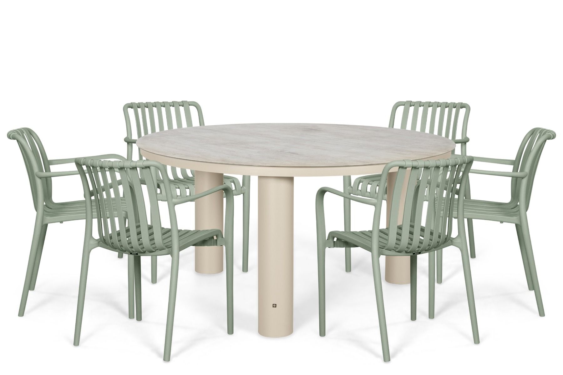 Domani Alba/Arancia 150 cm dining tuinset 7-delig