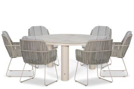 Domani Trivento/Arancia 150 cm dining tuinset 7-delig