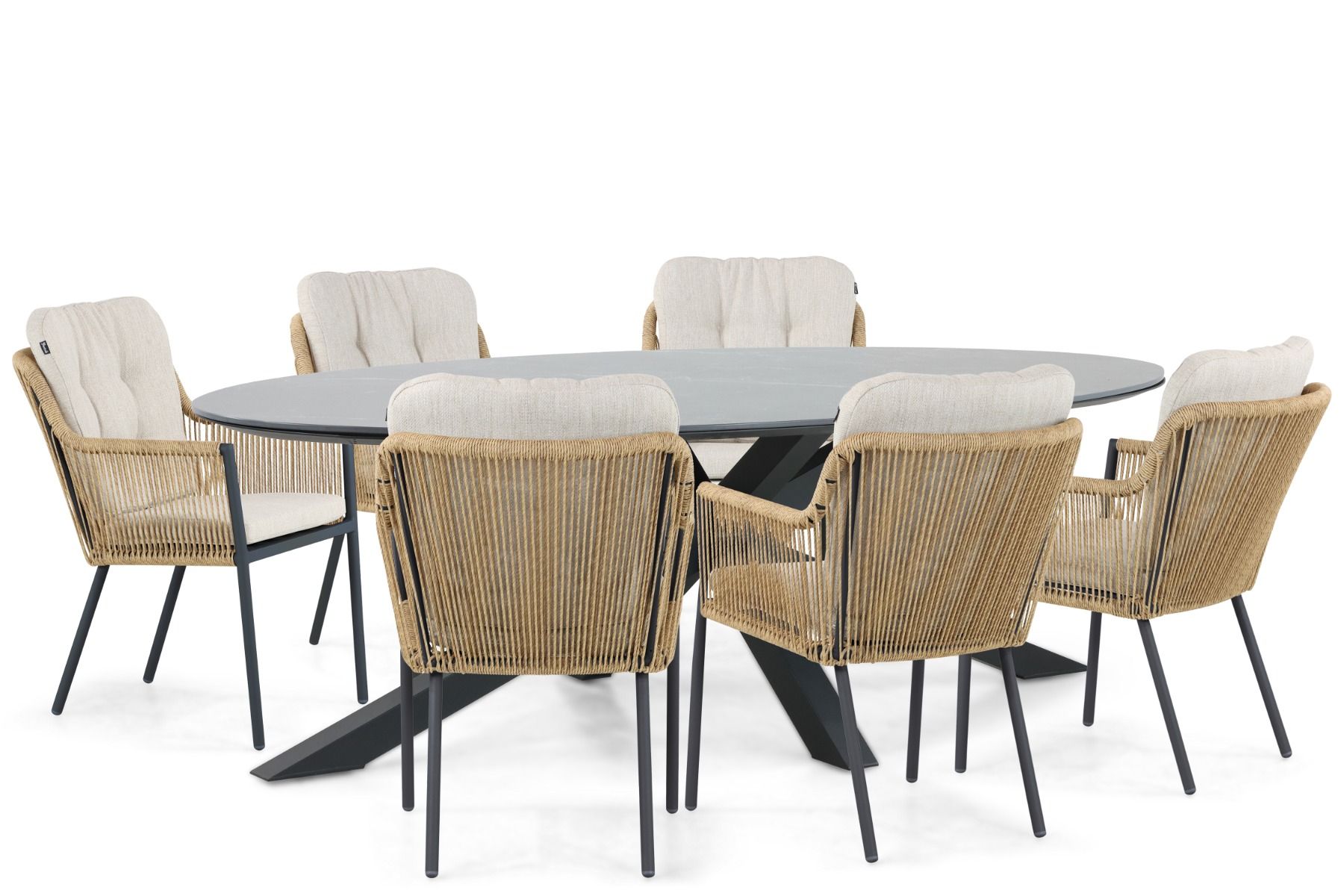 Hartman Cairo/Cervola 240 cm dining tuinset 7-delig