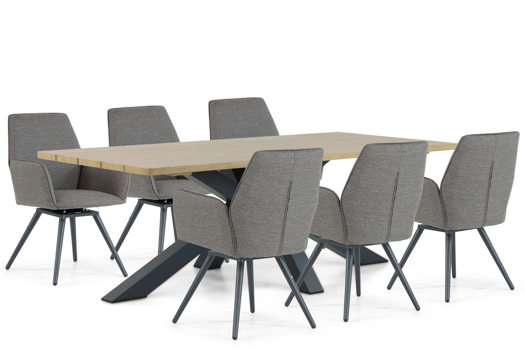 Lifestyle Andorra/Azzurro 220 cm dining tuinset 7-delig