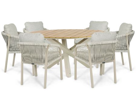 Lifestyle Biagio/Ancona 150 cm dining tuinset 7-delig