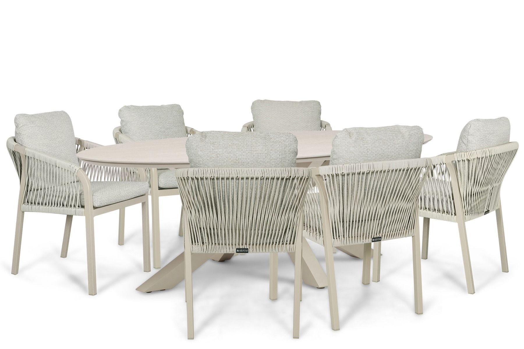 Lifestyle Biagio/Lunea 240x120 cm dining tuinset 7-delig