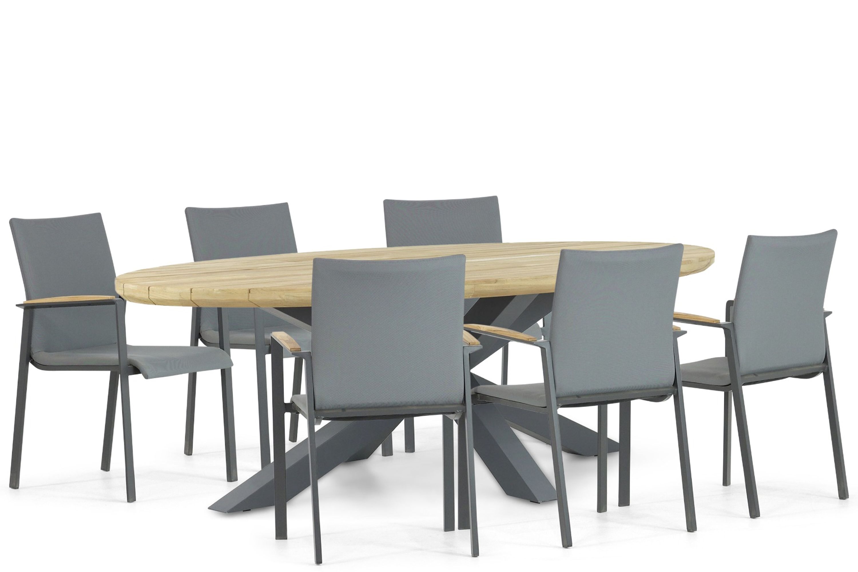 Lifestyle Brandon/Diogo 240 cm dining tuinset 7-delig