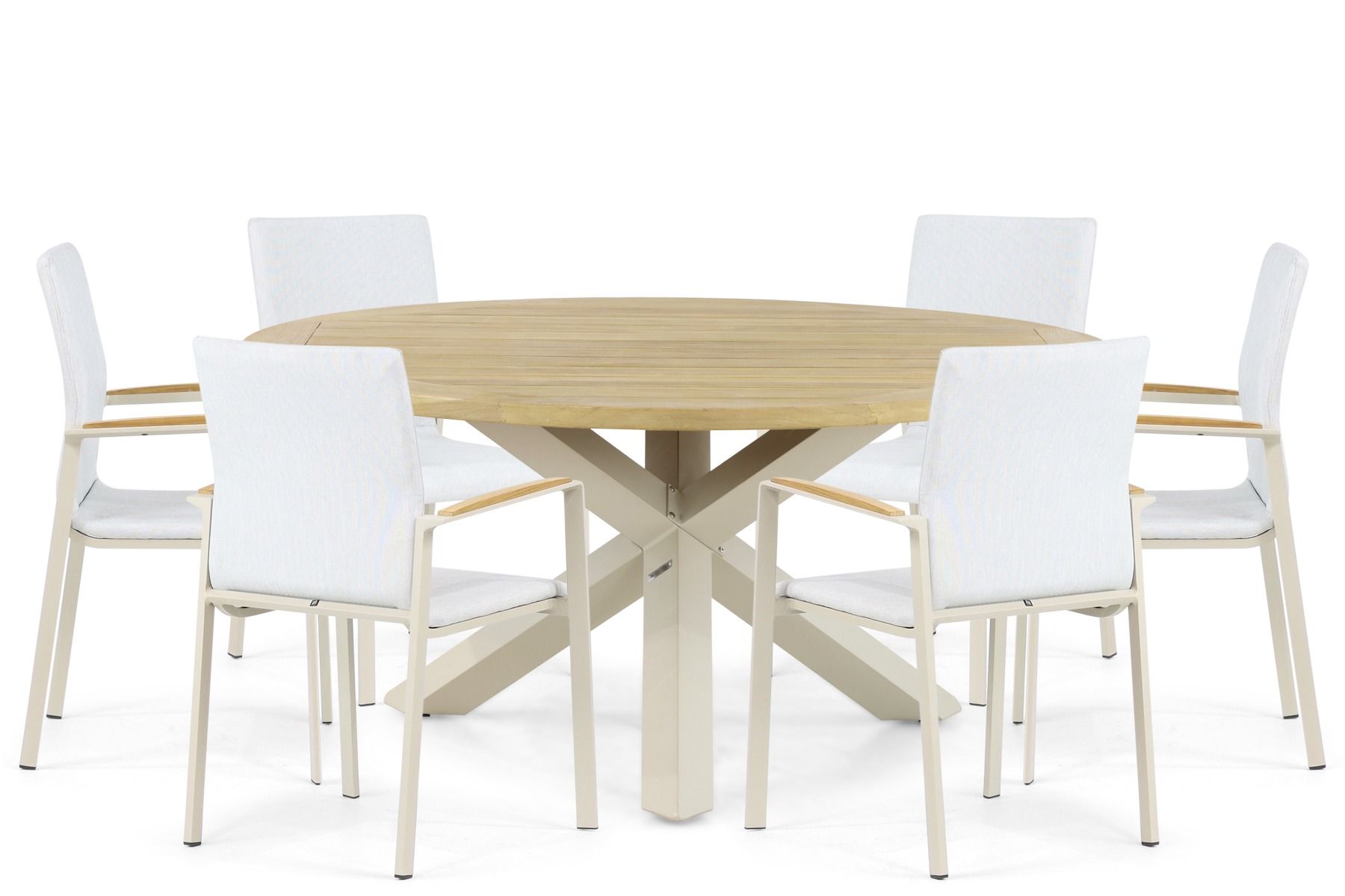 Lifestyle Brandon/Rockville 160 cm dining tuinset 7-delig
