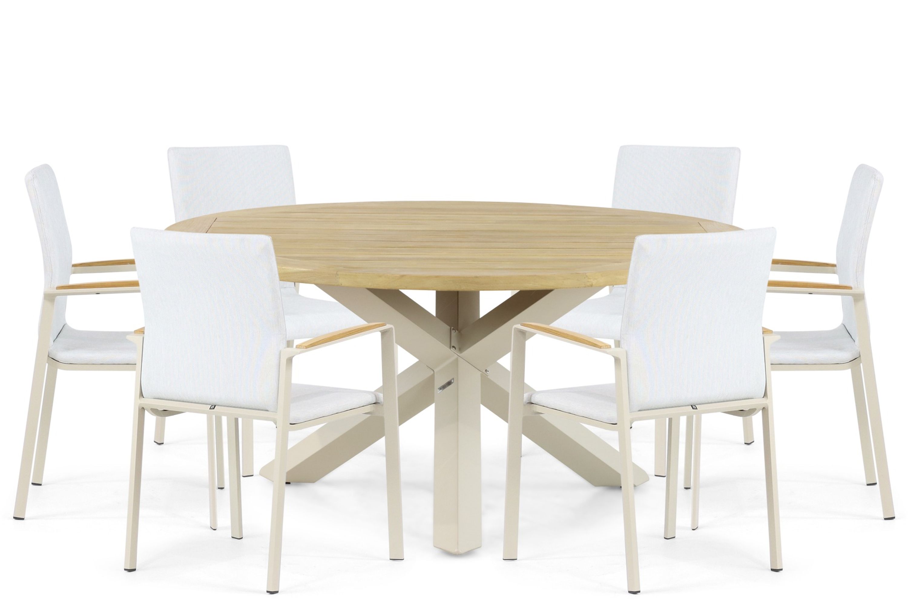 Lifestyle Brandon/Rockville 160 cm dining tuinset 7-delig